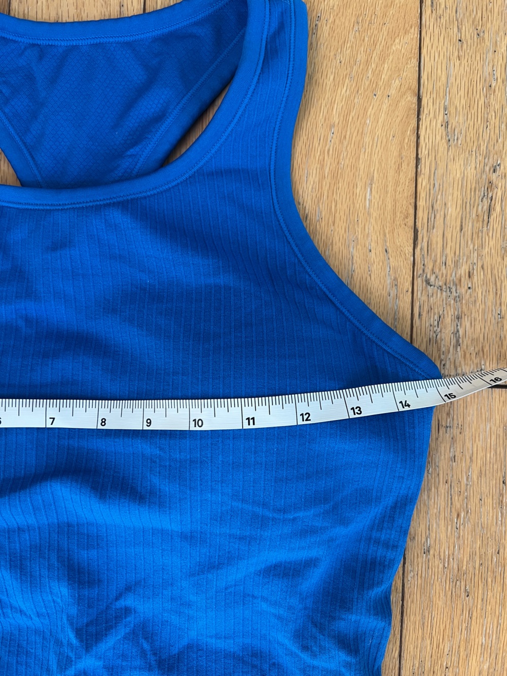 CRZ YOGA Racerback Ribbed Tank Top - Blue - Picture 2 of 10